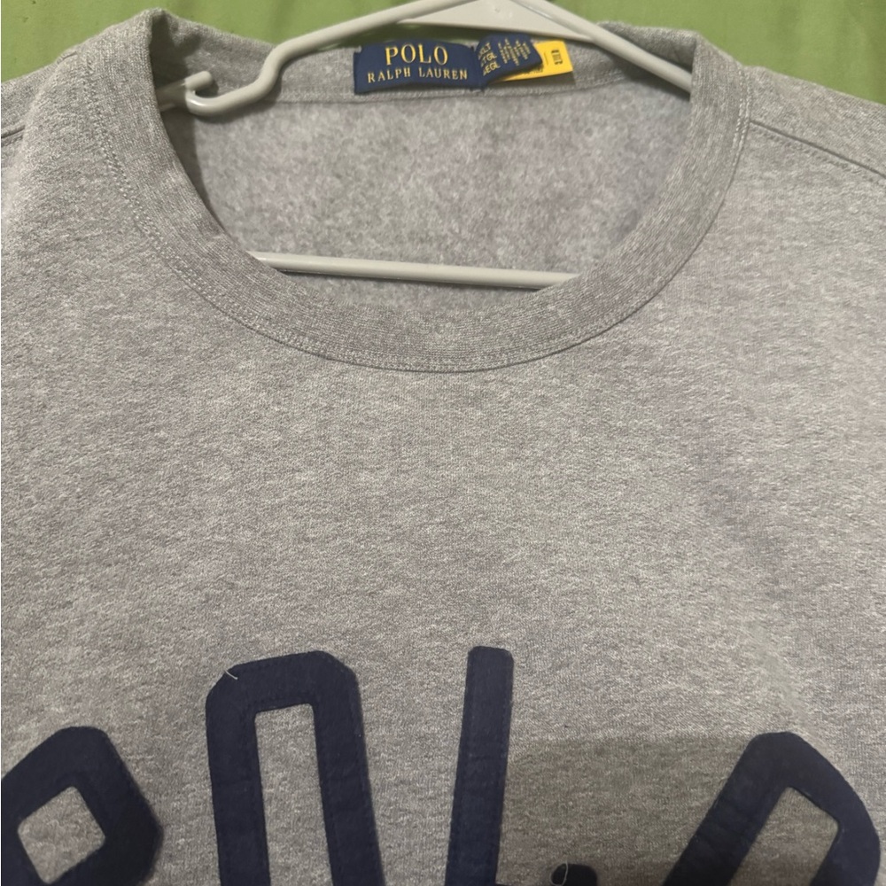 Polo by Ralph Lauren Gray Sweatshirt with Navy Accents
